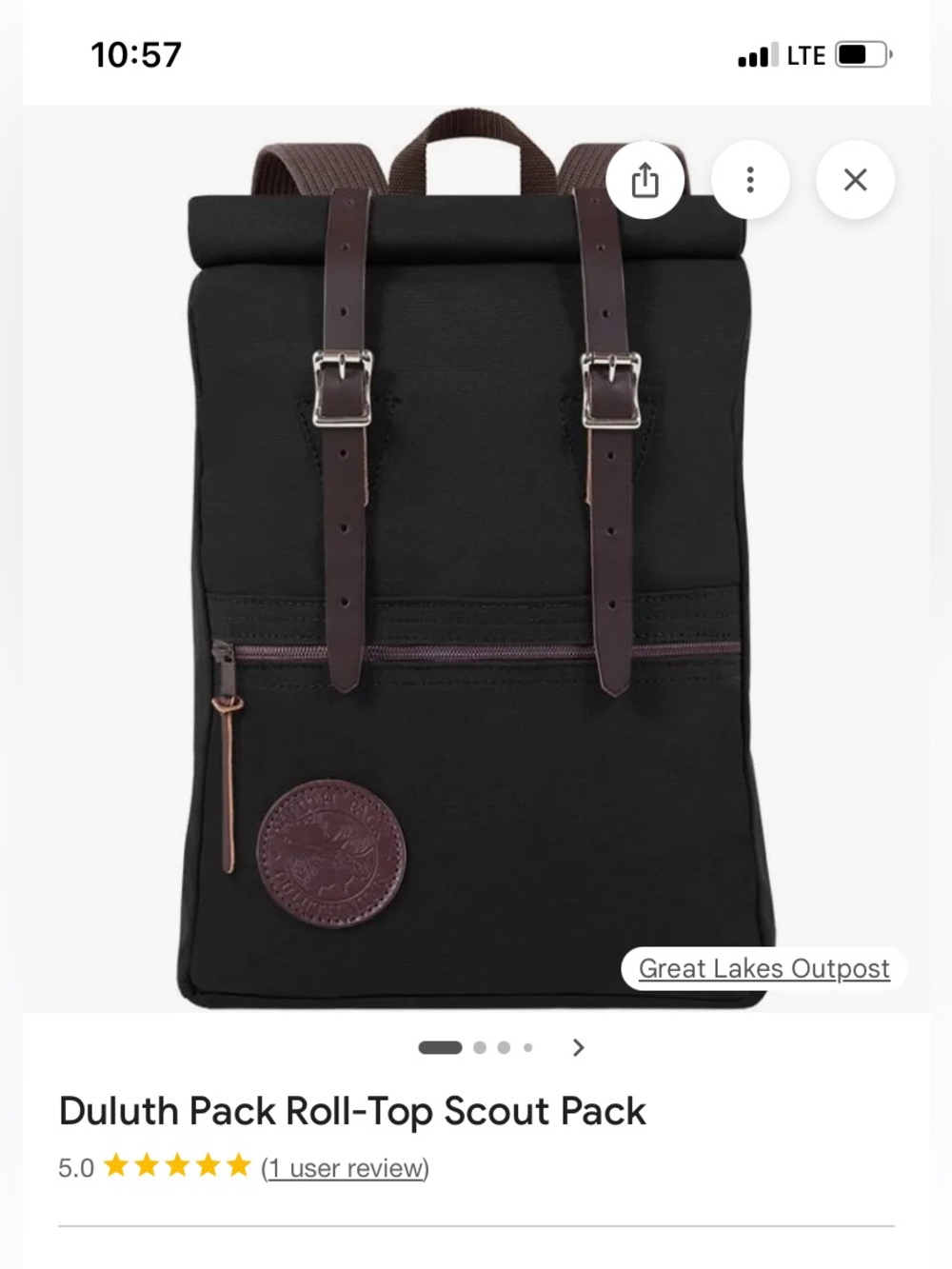 Duluth Pack Roll-Top Scout Pack - Black